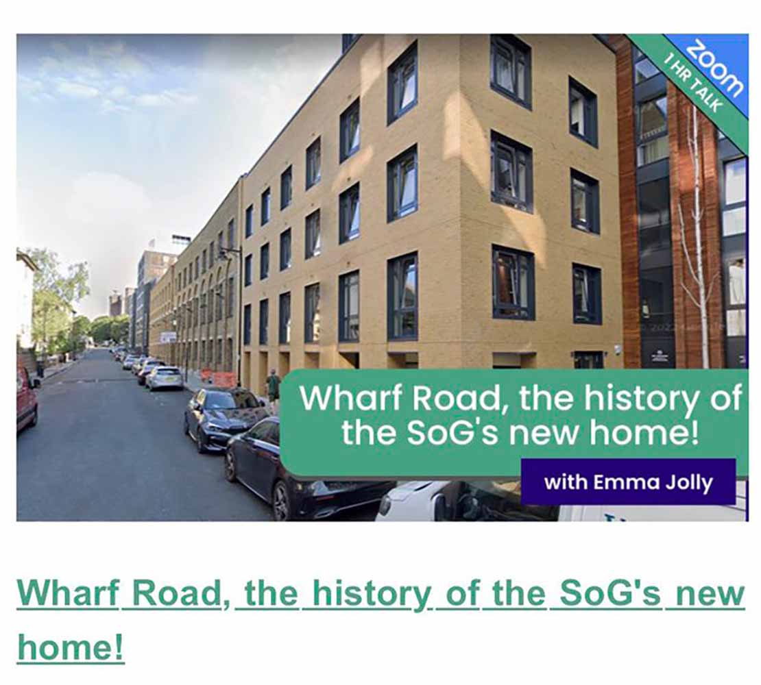 Wharf Road, the history of the SoG's new home with Emma Jolly
